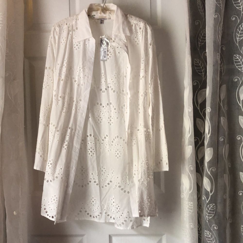 new Francesca’s button down shirt dress mini size M